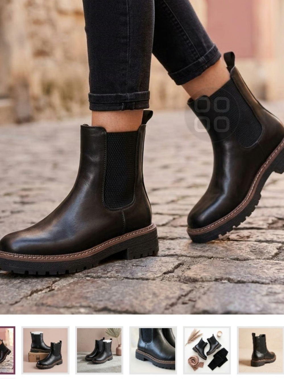 Classic Black Chelsea Lug-sole Ankle Boots